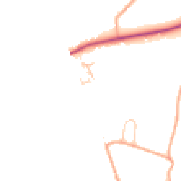 Daytime road noise heatmap for HR3 5RD