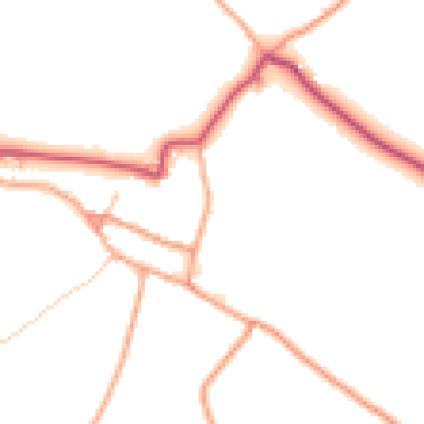 Daytime road noise heatmap for HR3 6AR