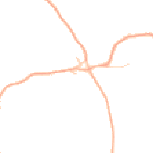 Daytime road noise heatmap for HR3 6BU