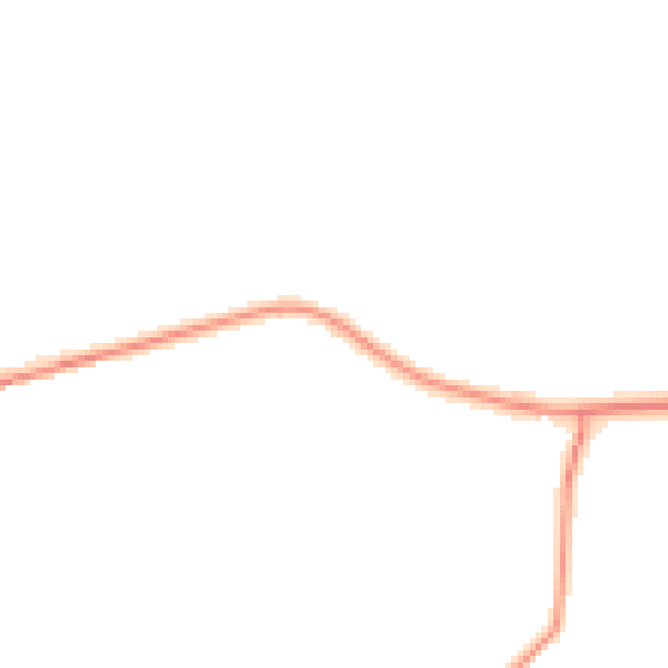 Night-time road noise heatmap for HR3 6ER