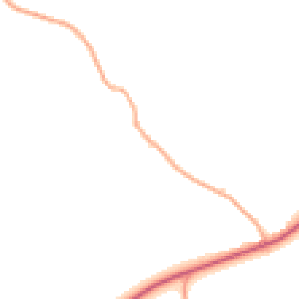 Daytime road noise heatmap for HR3 6QB