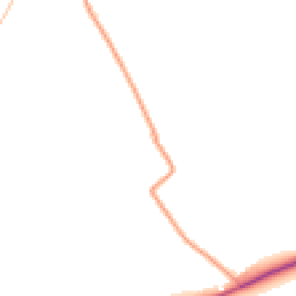 Daytime road noise heatmap for HR3 6QQ