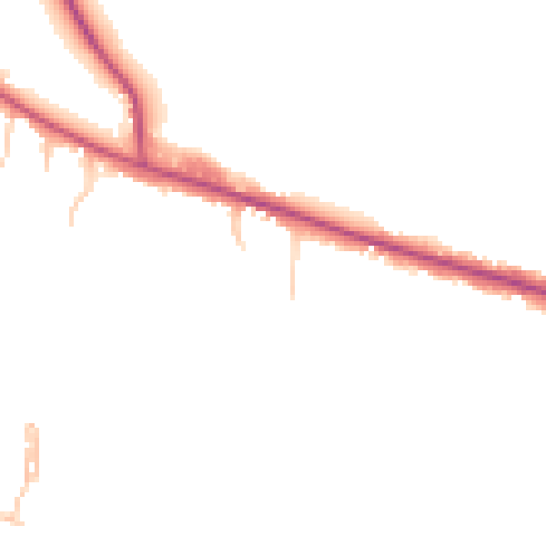 Daytime road noise heatmap for HR4 0SZ