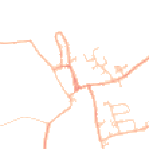 Daytime road noise heatmap for HR4 8SA