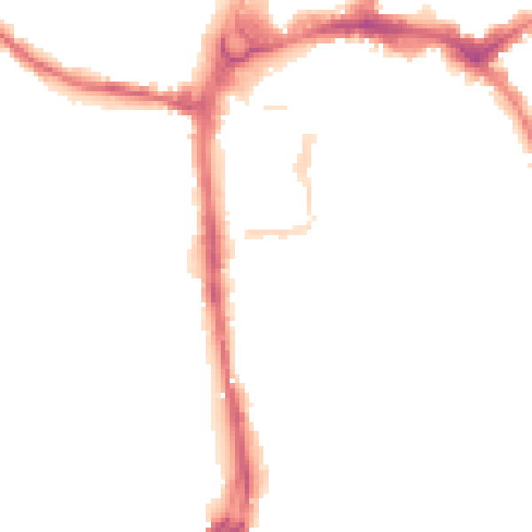 Night-time road noise heatmap for HR4 9DF