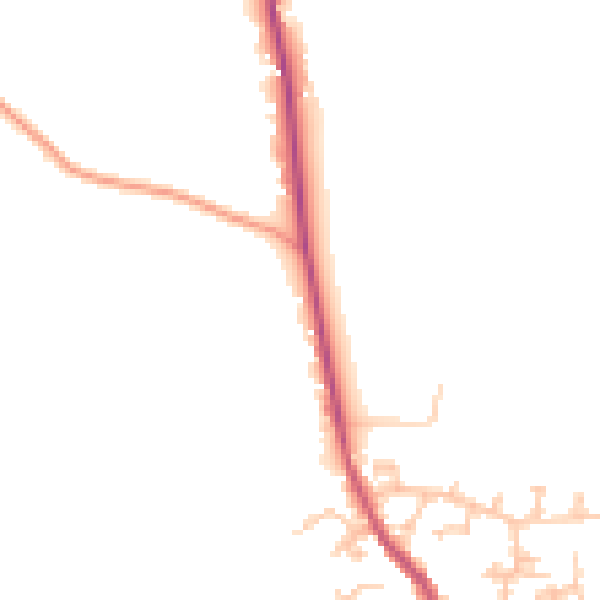 Daytime road noise heatmap for HR6 0AB