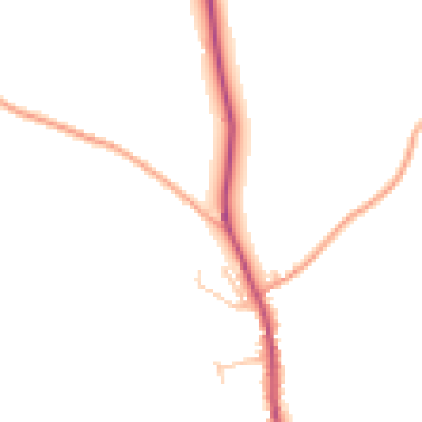 Daytime road noise heatmap for HR6 0AR