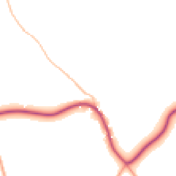 Daytime road noise heatmap for HR6 0AY