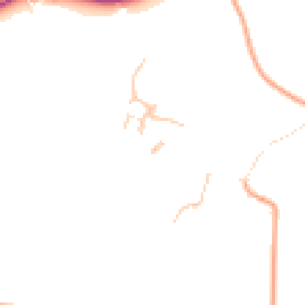 Daytime road noise heatmap for HR6 0DA