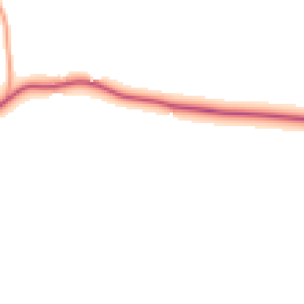 Daytime road noise heatmap for HR6 0RX
