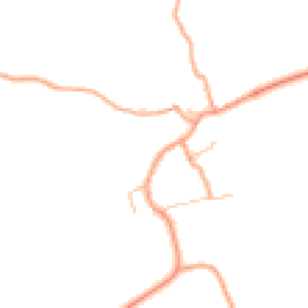 Daytime road noise heatmap for HR6 9BN