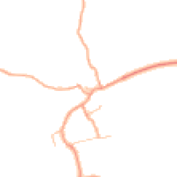 Daytime road noise heatmap for HR6 9BT