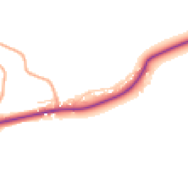 Daytime road noise heatmap for HR6 9DB