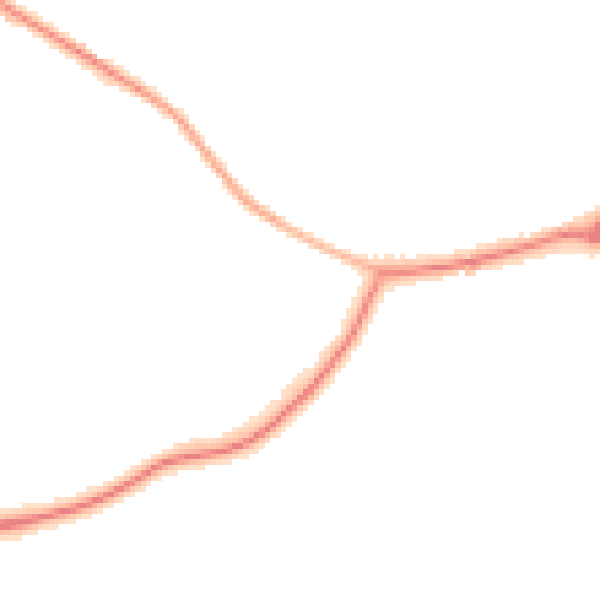 Night-time road noise heatmap for HR6 9FB