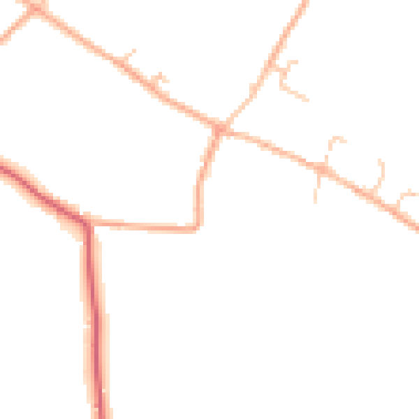 Daytime road noise heatmap for HR6 9SG