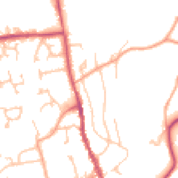 Daytime road noise heatmap for HR8 1AL