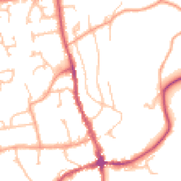 Daytime road noise heatmap for HR8 1AQ