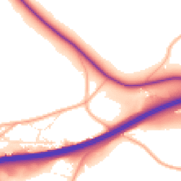 Daytime road noise heatmap for HR8 1NY