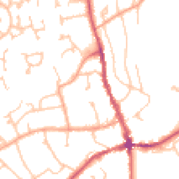 Daytime road noise heatmap for HR8 2AF