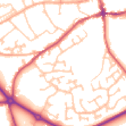 Daytime road noise heatmap for HR8 2EW