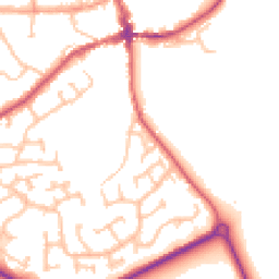 Daytime road noise heatmap for HR8 2HH