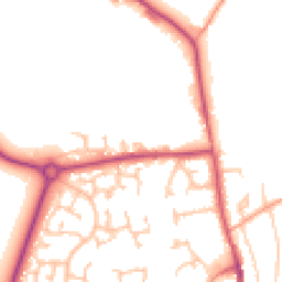 Daytime road noise heatmap for HR8 2NE