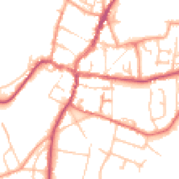 Daytime road noise heatmap for HR9 5AA