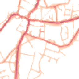 Daytime road noise heatmap for HR9 5AG
