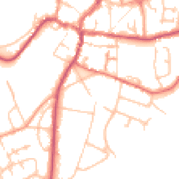 Daytime road noise heatmap for HR9 5AJ