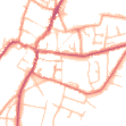 Daytime road noise heatmap for HR9 5JQ