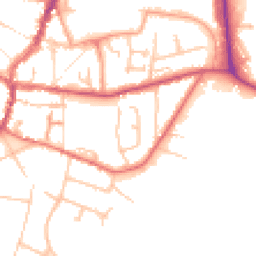 Daytime road noise heatmap for HR9 5LP