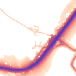 Daytime road noise heatmap for HR9 6FL