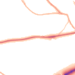 Daytime road noise heatmap for HR9 6JU