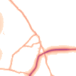 Daytime road noise heatmap for HR9 6JW