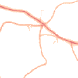 Daytime road noise heatmap for HR9 6LD