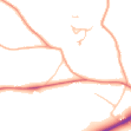 Daytime road noise heatmap for HR9 6QE