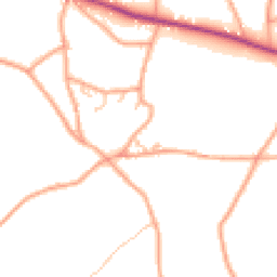 Daytime road noise heatmap for HR9 7FH