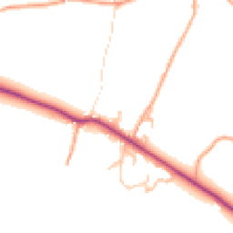 Daytime road noise heatmap for HR9 7FR
