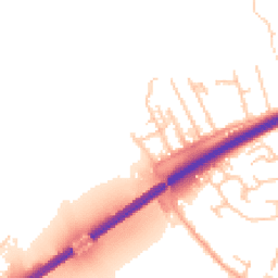 Daytime road noise heatmap for HR9 7GQ