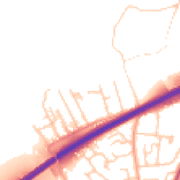Daytime road noise heatmap for HR9 7JP