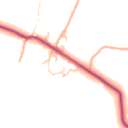 Daytime road noise heatmap for HR9 7PD