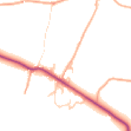 Daytime road noise heatmap for HR9 7PF