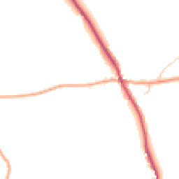 Daytime road noise heatmap for HR9 7PJ