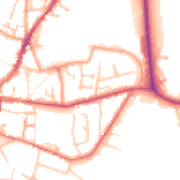 Daytime road noise heatmap for HR9 7QE