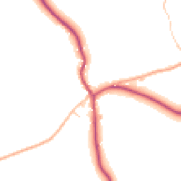 Daytime road noise heatmap for HR9 7TU