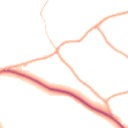 Daytime road noise heatmap for HR9 7UF