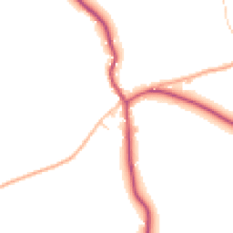 Daytime road noise heatmap for HR9 7UU