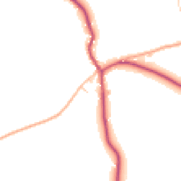Daytime road noise heatmap for HR9 7UZ