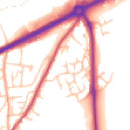 Daytime road noise heatmap for HR9 7XL