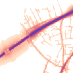 Daytime road noise heatmap for HR9 7XX